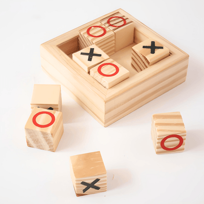 Wooden Tic Tac Toe Board Game – Classic X & O