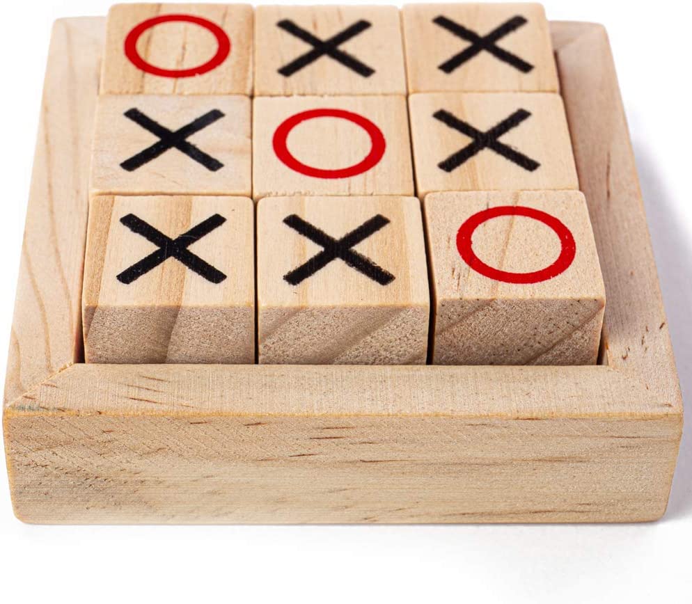 Wooden Tic Tac Toe Board Game – Classic X & O