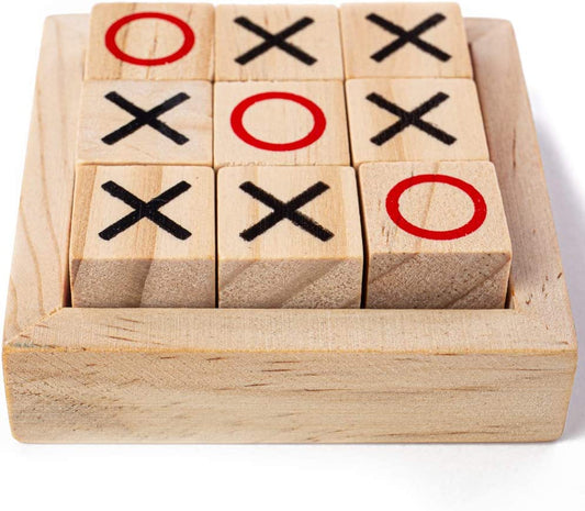 Wooden Tic Tac Toe Board Game – Classic X & O