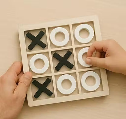 Wooden Tic Tac Toe Board Game