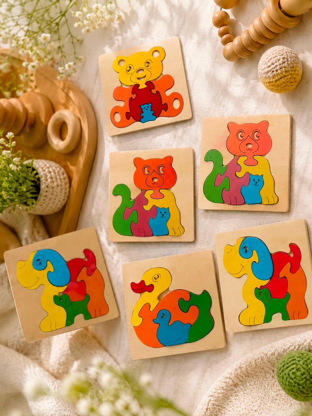 Wooden Animal Jigsaw Puzzle Board