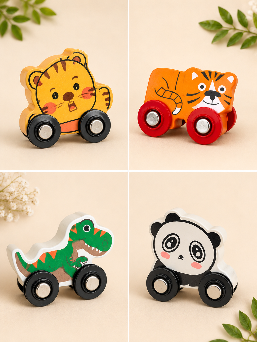 Wooden Animal Pull-Back / Push Toy