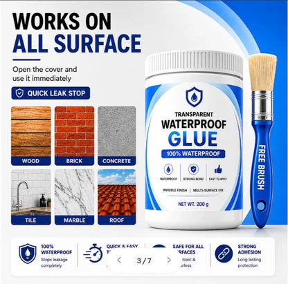 Transparent Waterproof Glue (Buy 1 Get Free) + Free Brush