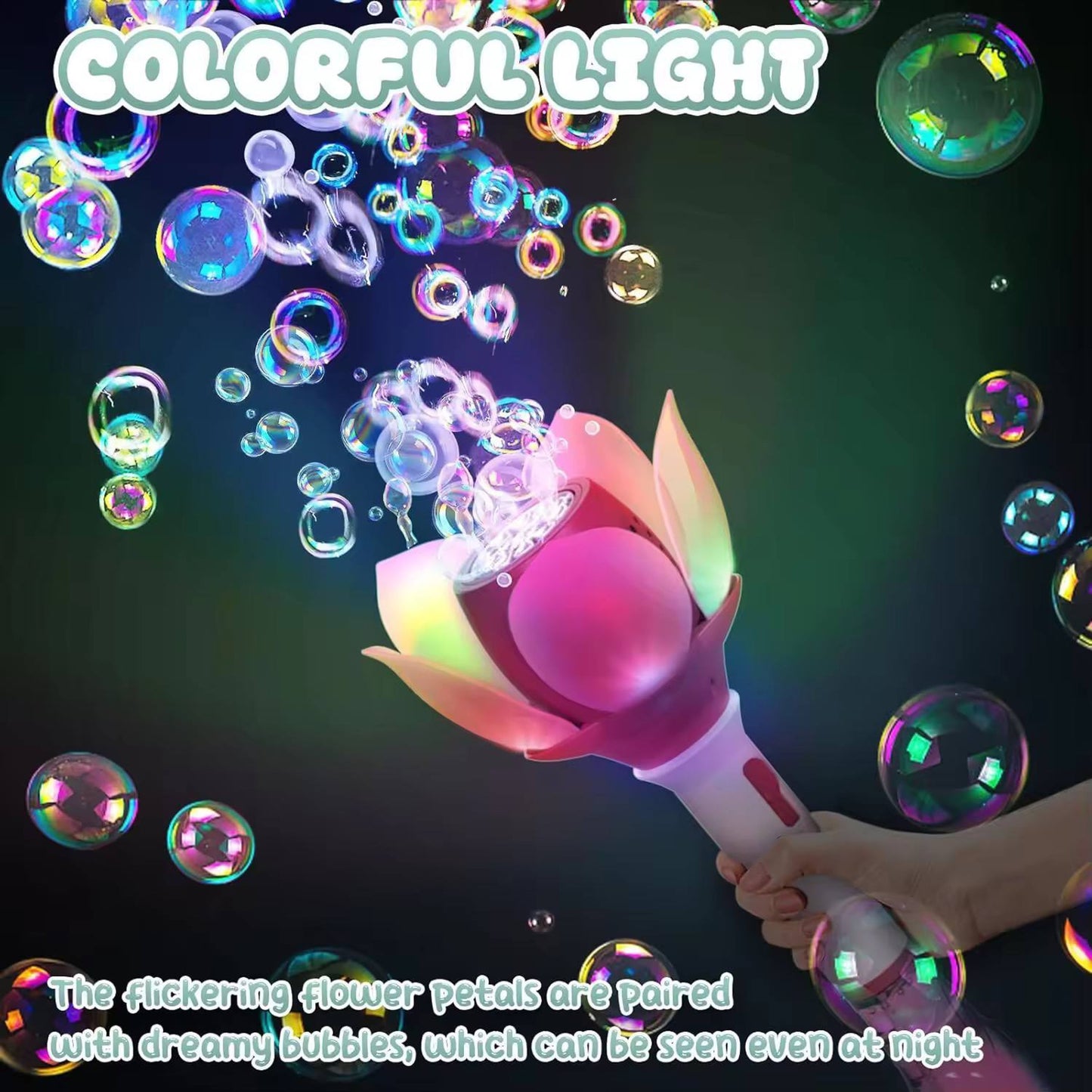 LED Automatic Bubble Flower Wand