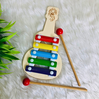 Wooden Guitar Shape Xylophone for Kids.