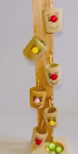 Wooden Marble Run Tower Game